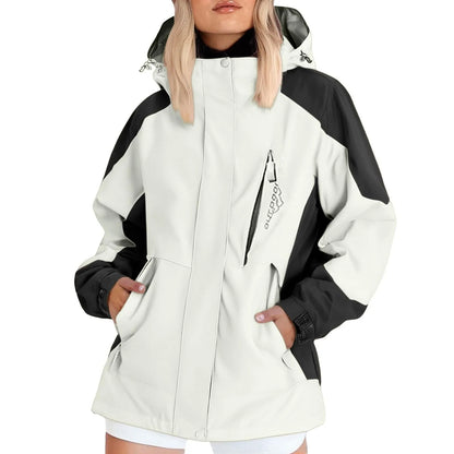 Hooded Ski Jacket - Windproof Winter Sports Coat