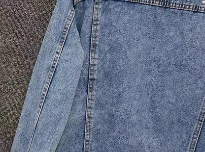 Denim Coat Women Turn Down Collar 2024