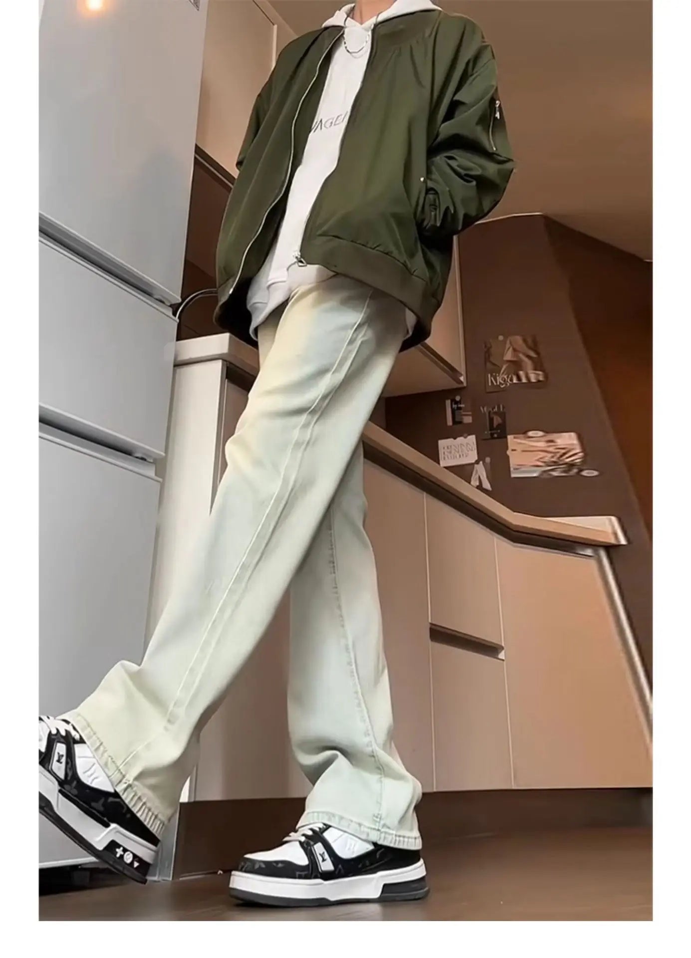 Men's Straight Jeans - Spring Autumn Slim Fit Loose