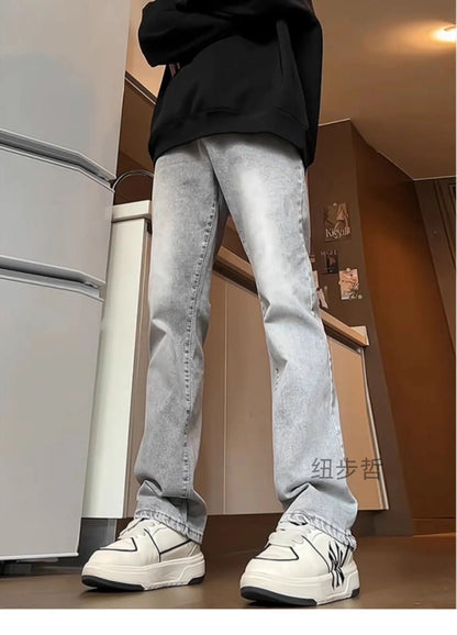 Men's Straight Jeans - Spring Autumn Slim Fit Loose