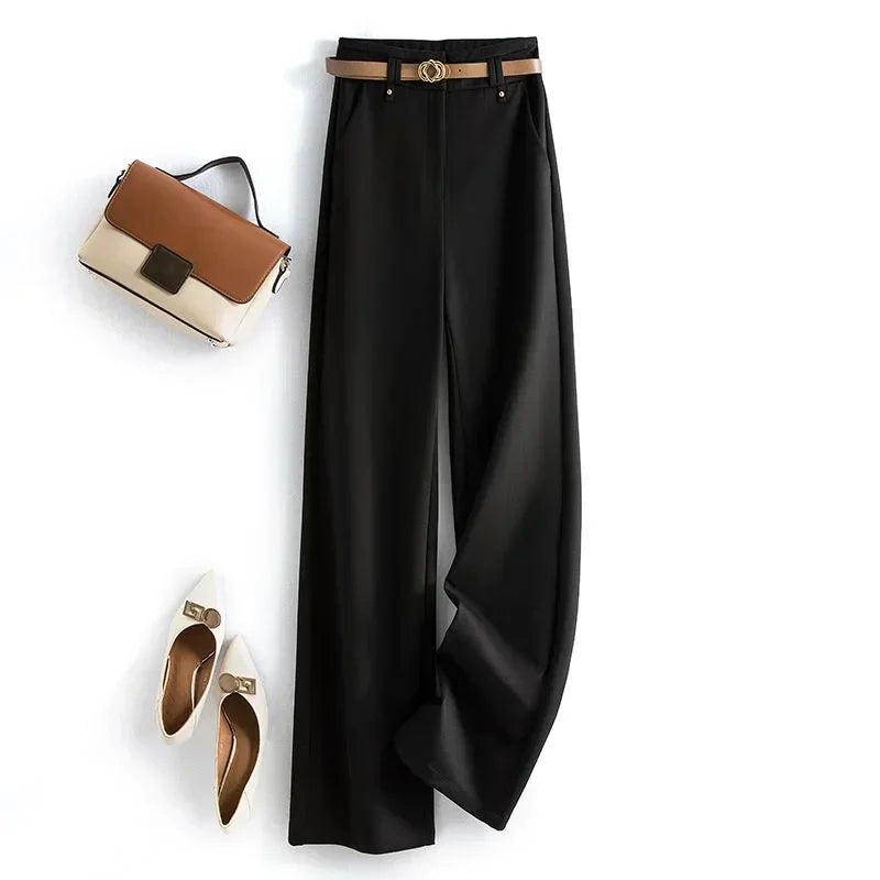 Women's Pants Work Dress Office Tailoring Wide Leg 2025