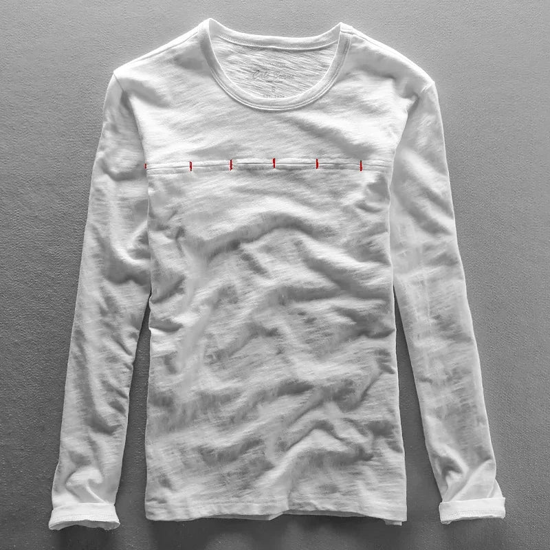 Men's Basic Cotton O-Neck Long Sleeve T-Shirt