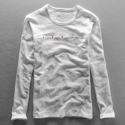 Men's Basic Cotton O-Neck Long Sleeve T-Shirt