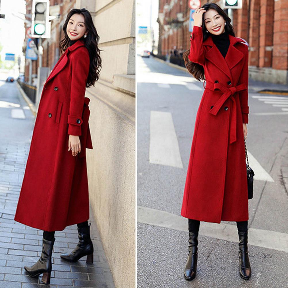 Women's Long Wool Coat - Korean Fashion Winter Coat
