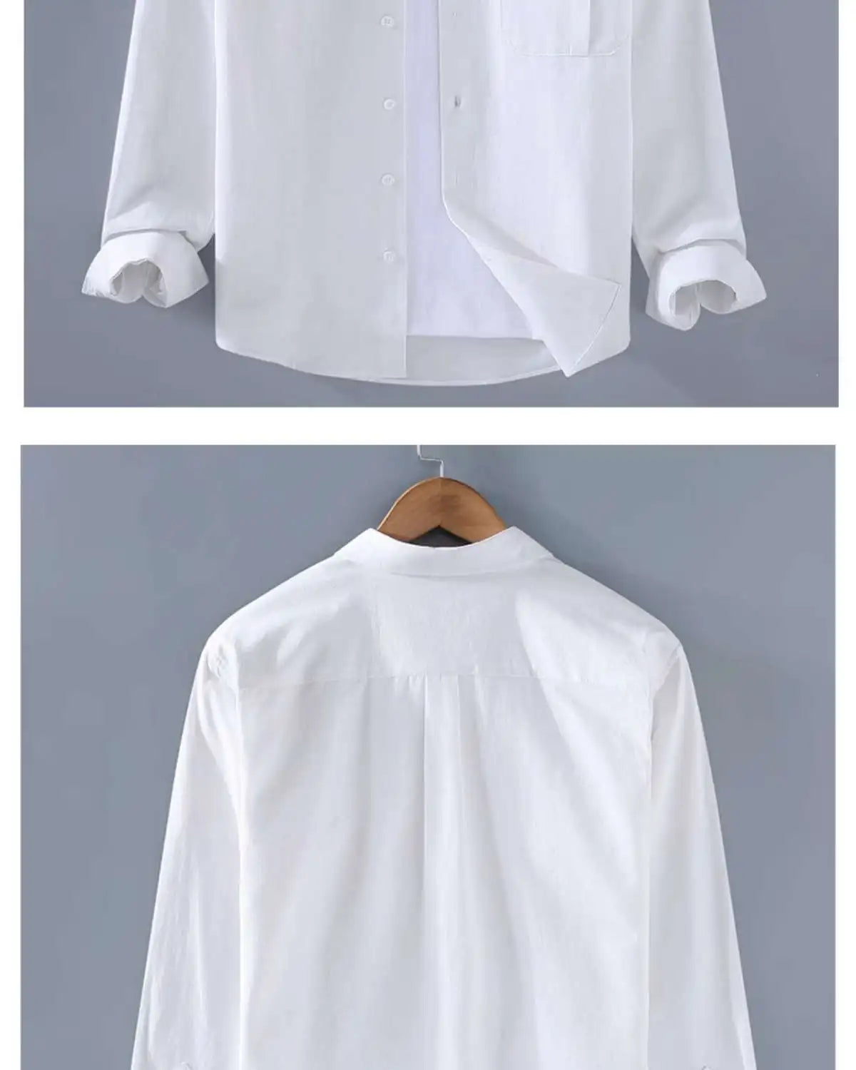 Men's Pocket Button Up Long Sleeve Shirt