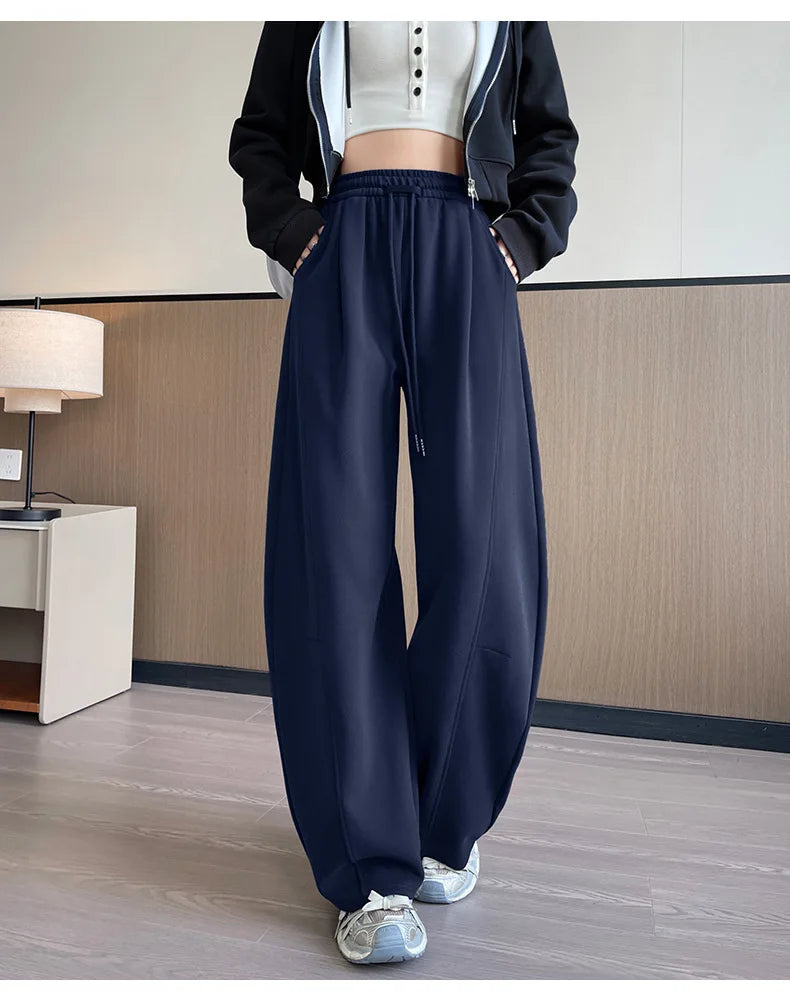 Sports Pants Women Spring Autumn High-Waisted Slim