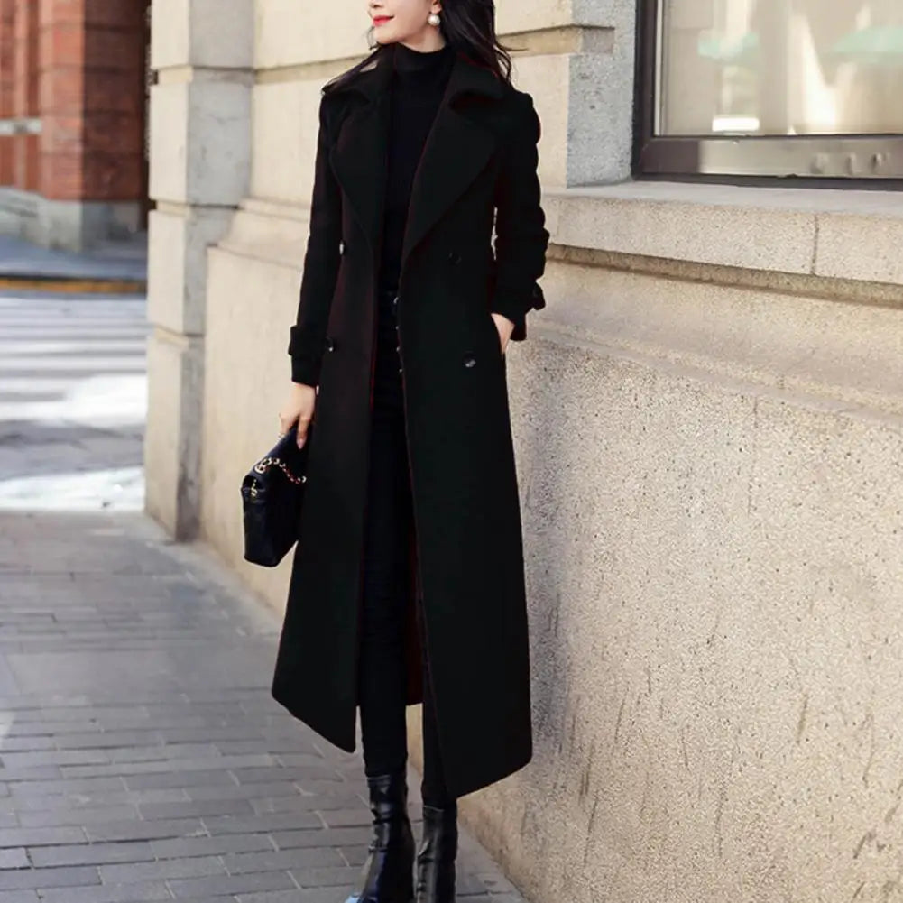 Women's Long Wool Coat - Korean Fashion Winter Coat