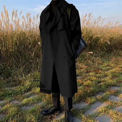 Men's Spring Trench Coat - Korean Fashion Overcoat