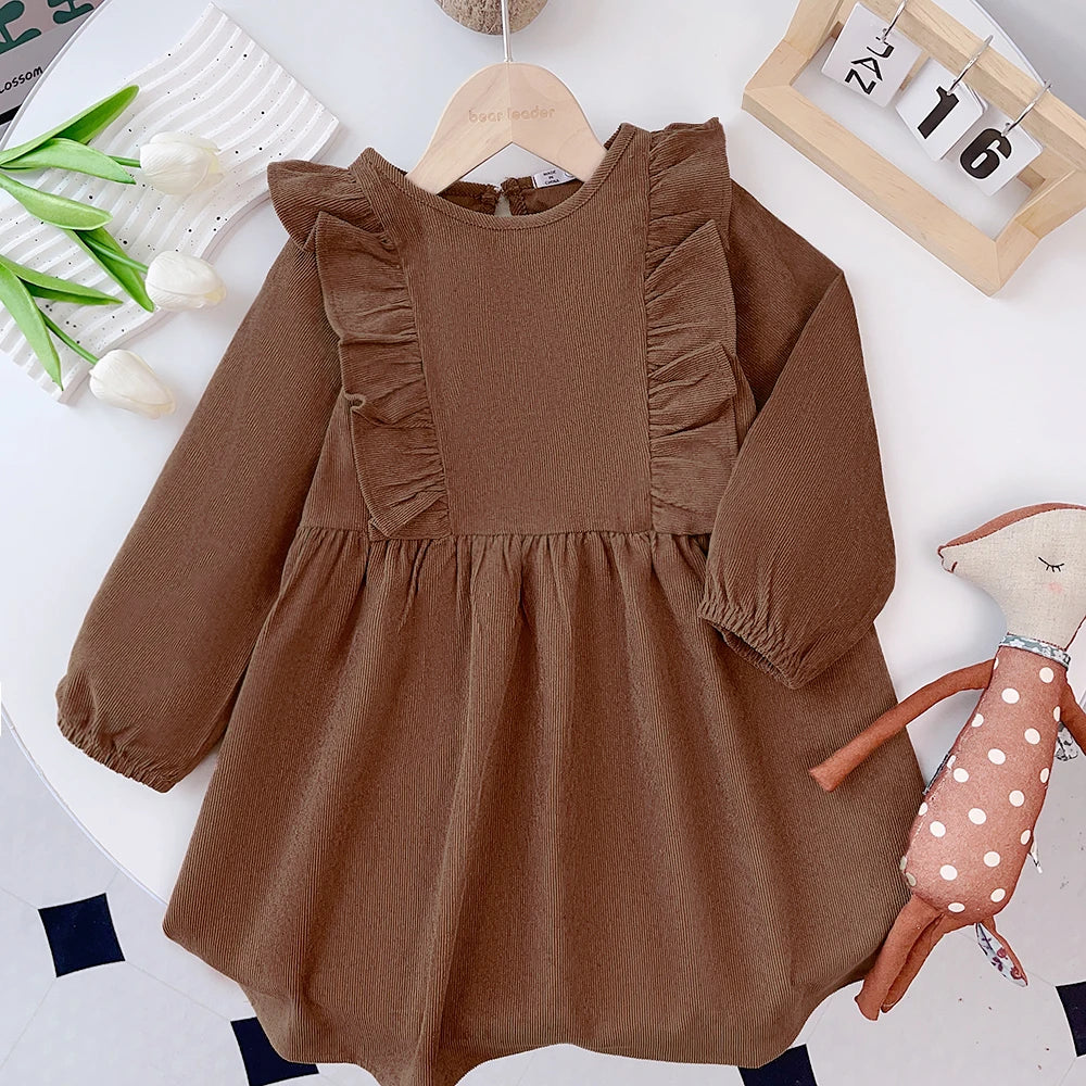 Girls' Long Sleeve Princess Casual Dress