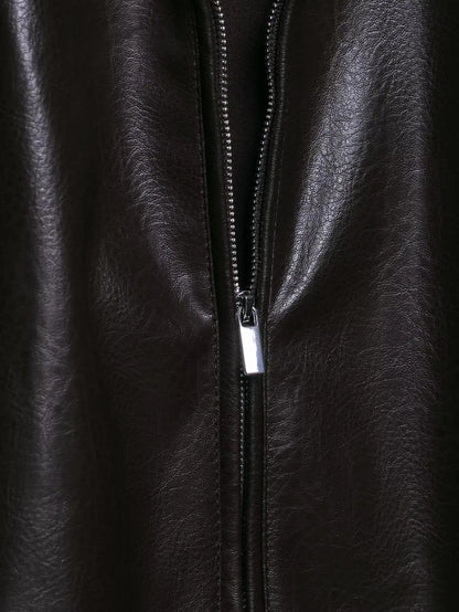 Women Jacket 2025 Fashion Faux Leather Loose Short Streetwear