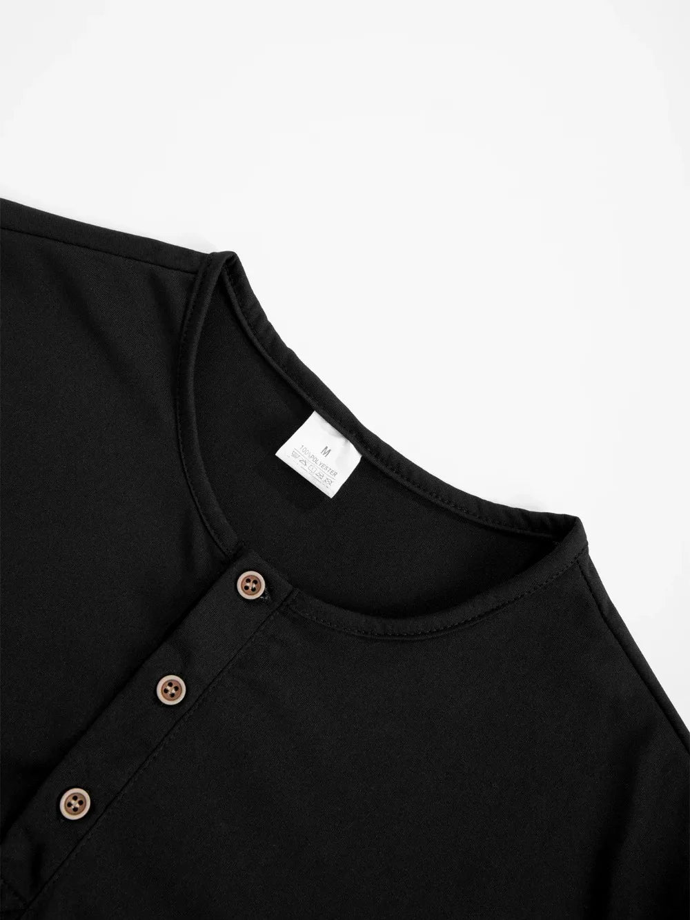 Men's Henley Slim Fit Sports Long Sleeve T-Shirt