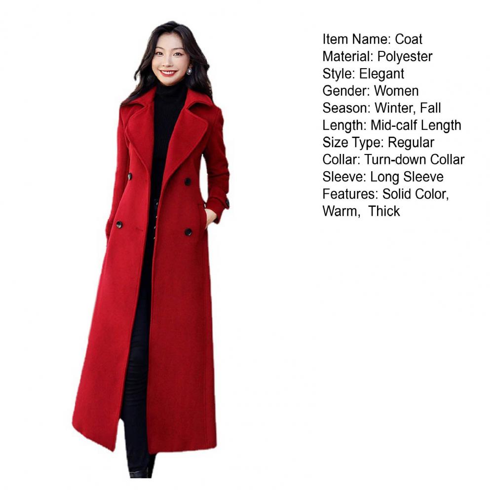 Women's Long Wool Coat - Korean Fashion Winter Coat