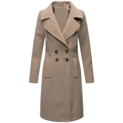 Women's Warm Winter Coat - Wool Blend Lined Jacket