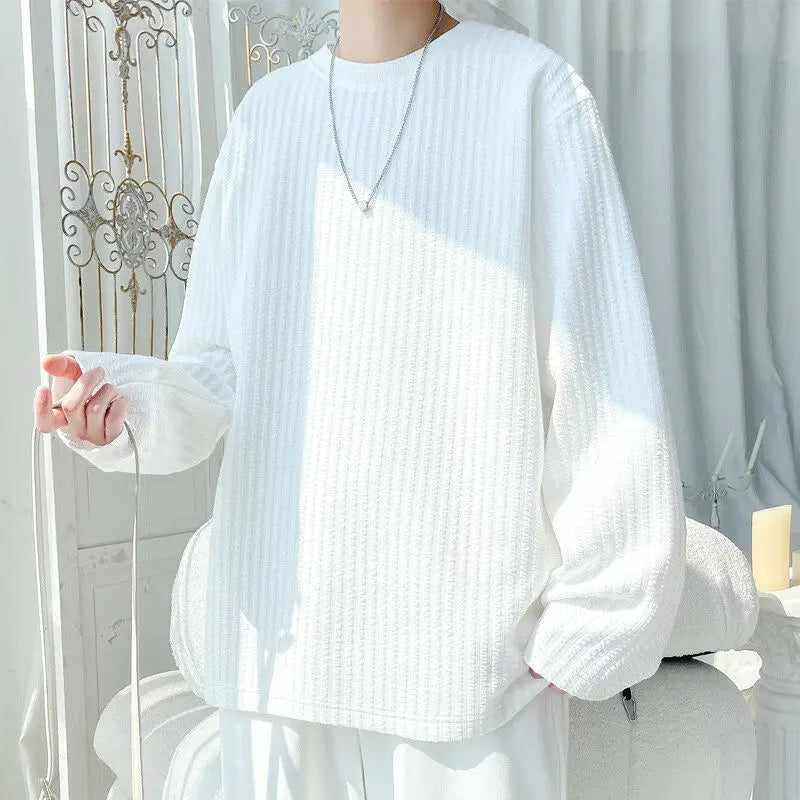 Men's Casual Loose Long Sleeve Base Shirt