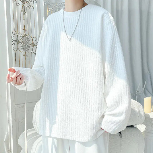 Men's Casual Loose Long Sleeve Base Shirt