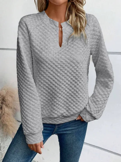 Women's V-Neck Casual Loose Fit Pullover