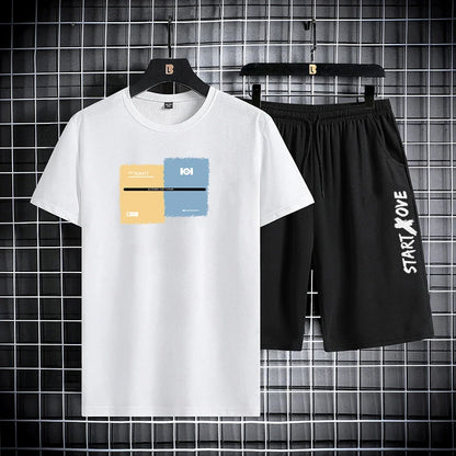 Men's Summer Shorts & Tee 2-Piece Tracksuit