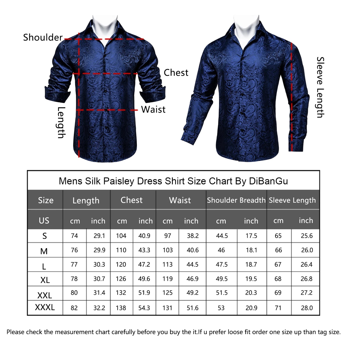 Men's Slim Fit Long Sleeve Dress Shirt