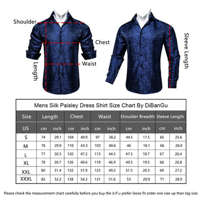 Men's Slim Fit Long Sleeve Dress Shirt