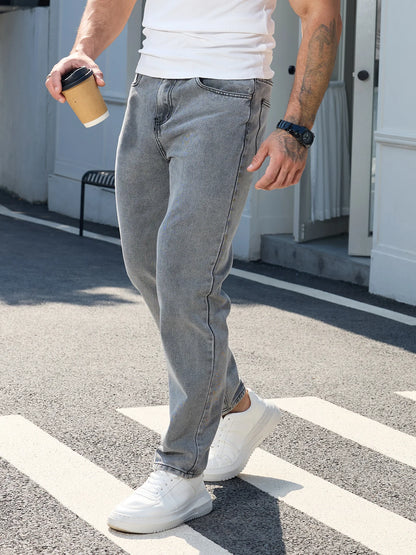 Men's Slim-Fit Gray Jeans