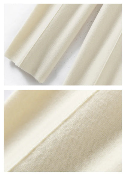 Women's High Waisted Warm Knit Wide Leg Straight