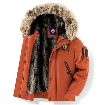 Men's Thick Padded Winter Coat - Warm Hooded Jacket