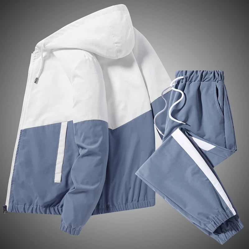 Men's Hip Hop Hooded Jogger Tracksuit 2026