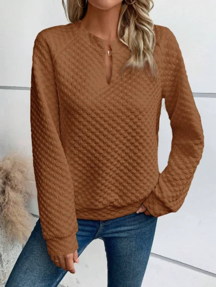 Women's V-Neck Casual Loose Fit Pullover