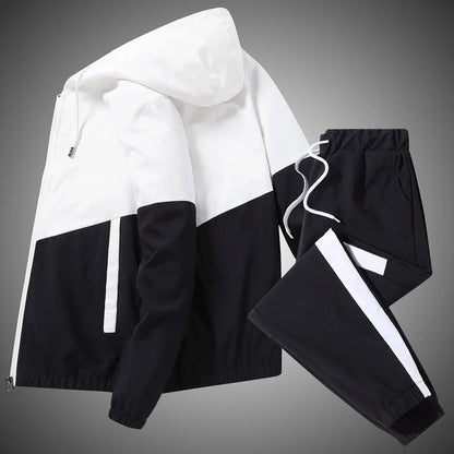 Men's Hip Hop Hooded Jogger Tracksuit 2026