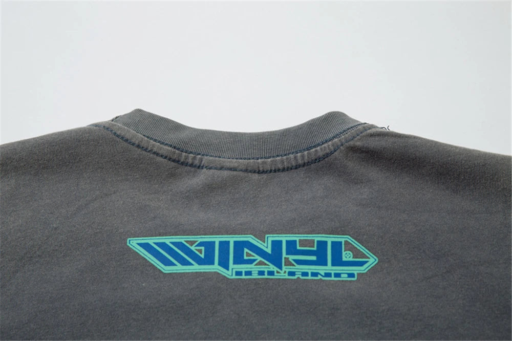 Men's Y2K Harajuku Vintage Washed Long Sleeve T-Shirt