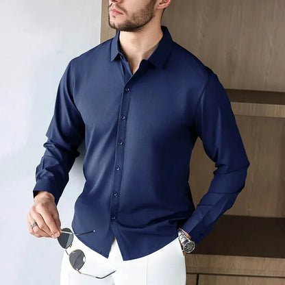 Men's Wrinkle-Free Business Casual Shirt