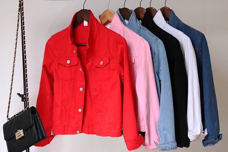 Women's Casual Short Denim Jacket Korean