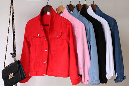 Women's Casual Short Denim Jacket Korean