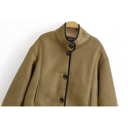 CharmChant Women's shearling jacket Leather Jackets fashion Winter 2025 Sheepskin Coat Female New in Coats warm Outerwears