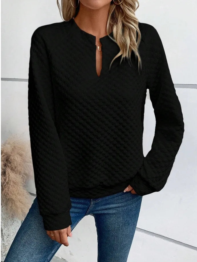 Women's V-Neck Casual Loose Fit Pullover