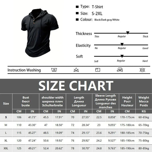 Men's Hooded Sports Training T-Shirt