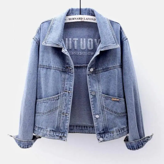 Women's Denim Coat Short Embroidery Y2K