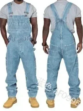 Men's Jeans 2025 Overalls - Casual Loose Long Pockets