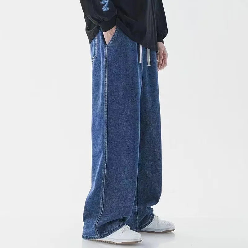 Men's American Loose Wide-Leg Jeans - Hip-Hop Baggy Streetwear