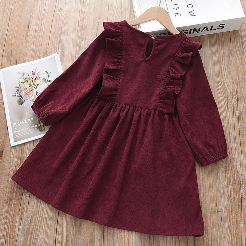 Girls' Long Sleeve Princess Casual Dress