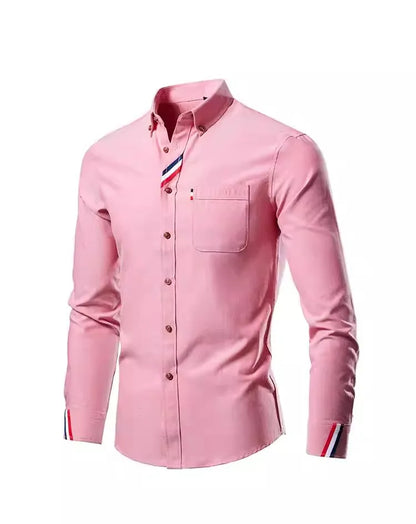 Men's Slim Fit Striped Long Sleeve Shirt