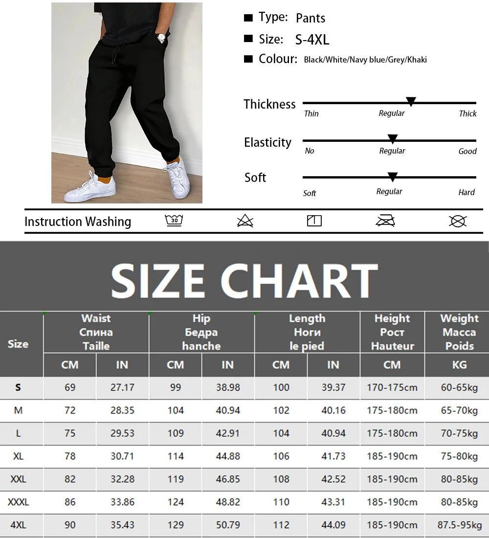 Men's Casual Fleece Sweatpants - Jogger Sports Trousers