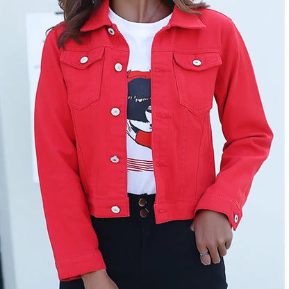 Women's Casual Short Denim Jacket Korean