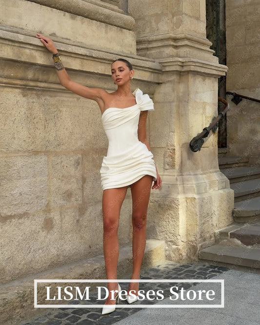 One Shoulder Sexy Mini Prom Dress - Party Cocktail Dress