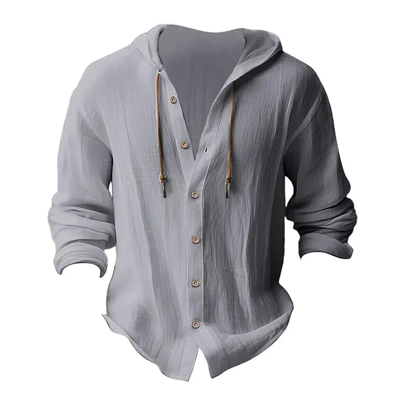 Men's Hooded Long Sleeve Beach Shirt