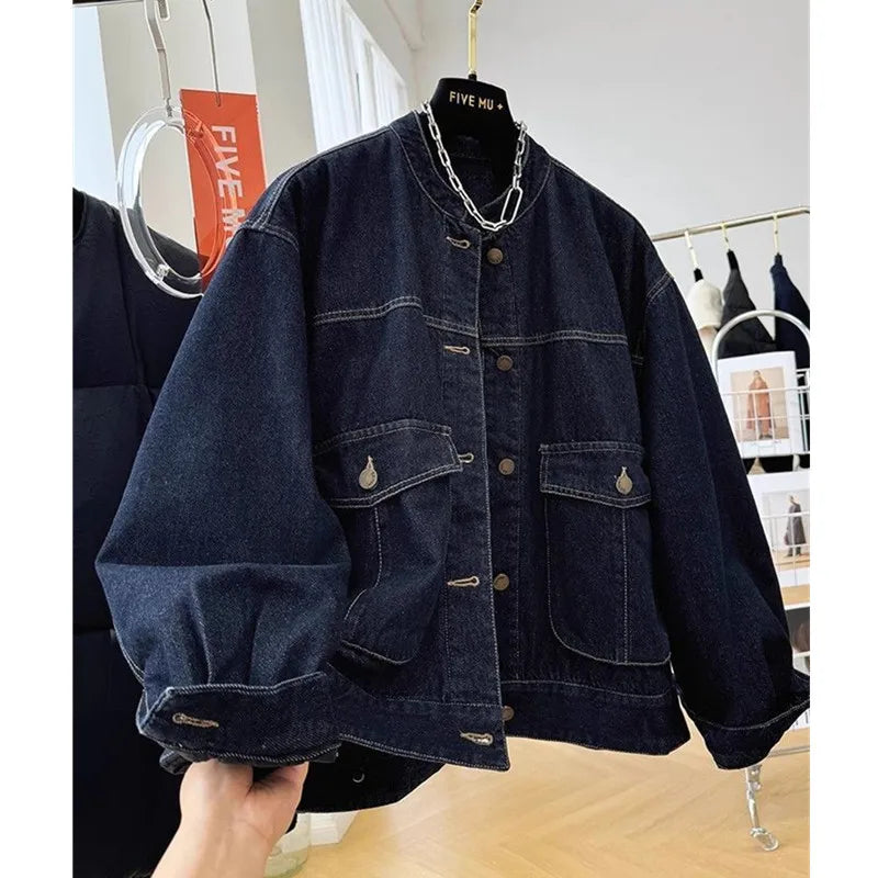 Casual Cotton Denim Jacket Women Parka