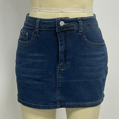 Women's Denim Short Skirt High Waist Slim
