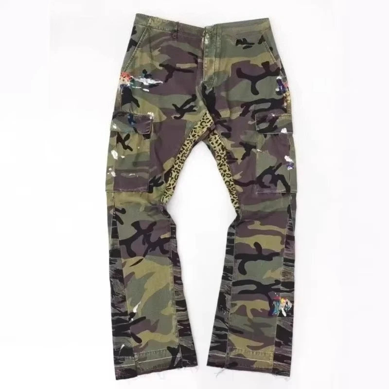 American Bell-Bottom Jeans - Boş Gündəlik Mürəkkəb Birləşdirici Şalvar