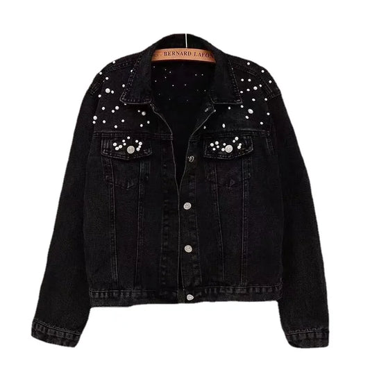 Denim Coat Women Turn Down Collar 2024