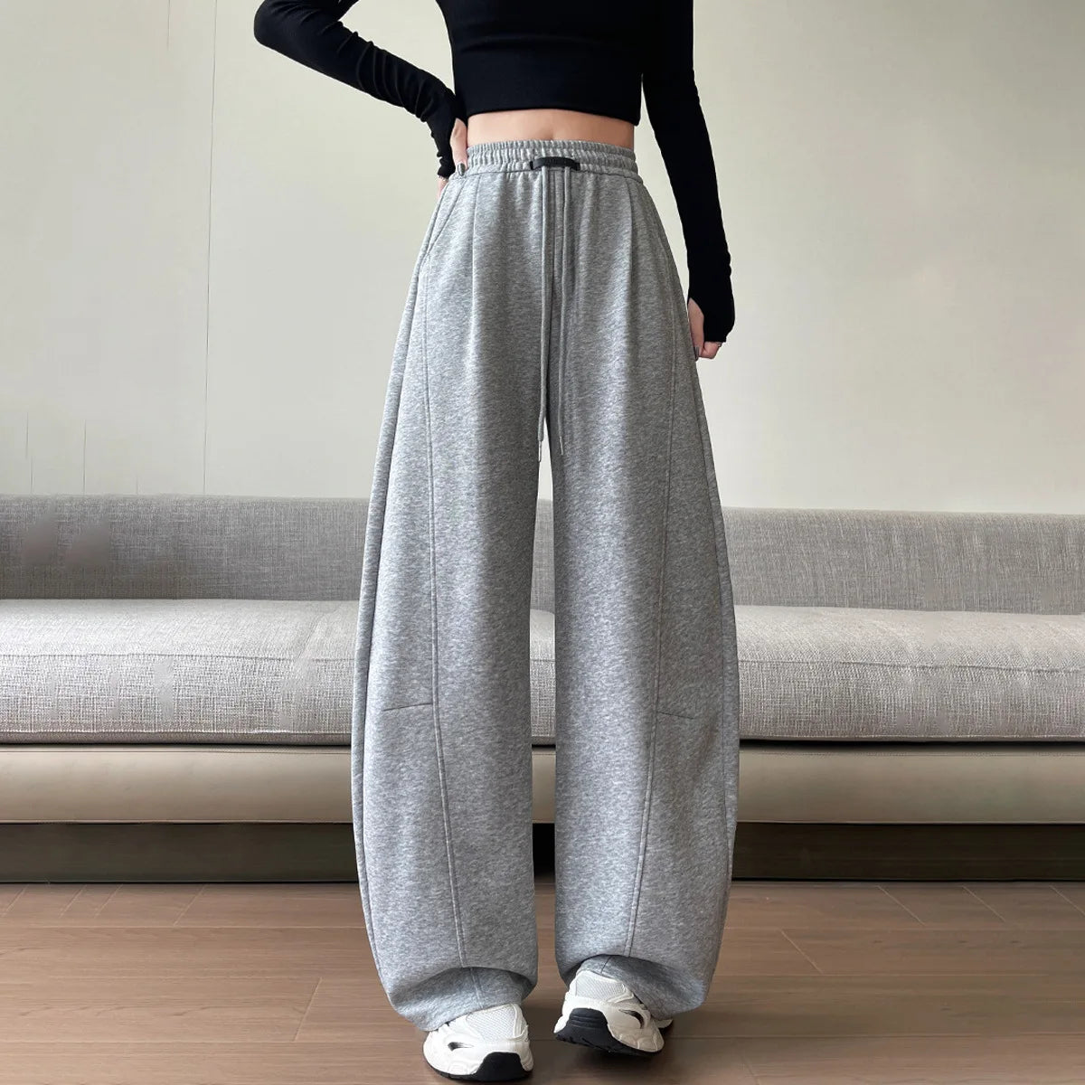 Sports Pants Women Spring Autumn High-Waisted Slim